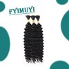 Deep Wave Bulk hair for Braiding Wet and Wavy Micro Braiding No Weft Faux Deep Wave Braiding Hair Extensions for Box Boho Braids 225g with 3Bundles #1B (18 Inch)