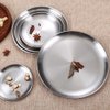 AIYoo Stainless Steel Plates 2 Set Metal Dinner Dishes 10 Inch Reusable Dinner Plates Great for Picnic,Outdoor Camping,BBQ plate,Steak plate,Shatterproof Dishwasher Safe