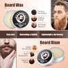 Men's Gift Kit, Birthday Gifts for Men, Beard Grooming Kit with Beard Oil, Balm, Brush, Wash, Wax, Comb, Scissors, Beard Care Kit for Men, Christmas Gift for Men Boyfriend Dad Husband Brother Fiance