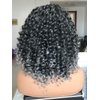 PRETTIEST Afro Curly Wigs with Bangs for Black Women Kinky Curly Wig for Daily Wear (Ombre Grey)