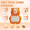Xixikocol Fast Push Game Light up Toy, Handheld Game for Kids Age 6-12, Quick Push Bubble Game, Sensory Fidget Toys for Kids and Adults, Birthday Gift (Orange Bear)
