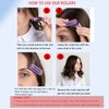 ZMD 24PCS Small Plastic Hair Curlers Rollers Set, 0.8in/2cm Snap on Hair Rollers Heatless Hair Rollers Self Grip Rollers with Mini Comb Hairdressing Curlers Tools for Medium Short Hair (Purple)