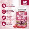 Iron & Hormone Balance for Women Gummies, 40mg Iron Supplement Anemia with multivitamin for Women, Zinc, Selenium, Iodine - for Iron Deficiency - Natural Hormonal Support for PMS, Vegan 60 Count
