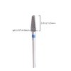 Carbide Drill Bits Tapered Cone Cuticle Clean Bit Nail Art Pedicure Manicure Tools Accessories Medium Grit Silver