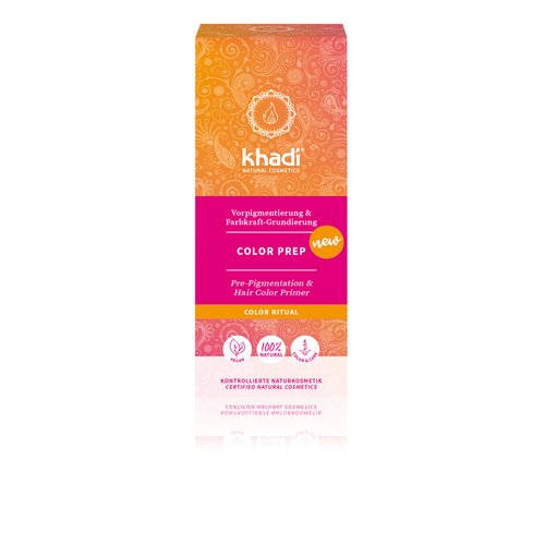 khadi Ayurvedic Natural Hair Color, 100% herbal, vegan, PPD & chemical free, certified natural cosmetics for healthy hair (COLOR PREP, 1 Pack (1 x 3.5oz))