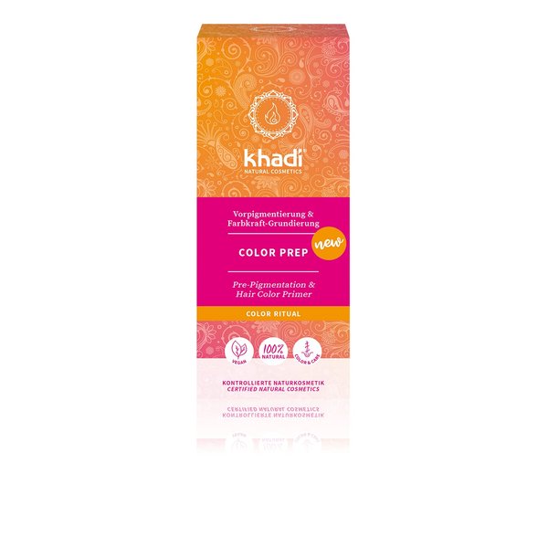khadi Ayurvedic Natural Hair Color, 100% herbal, vegan, PPD & chemical free, certified natural cosmetics for healthy hair (COLOR PREP, 1 Pack (1 x 3.5oz))