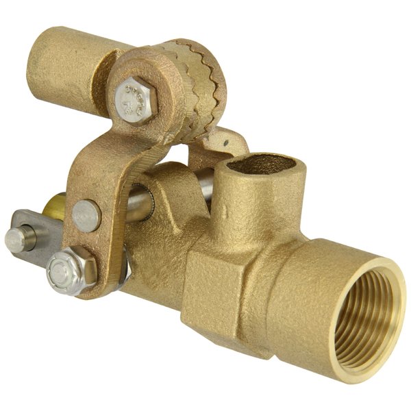 Robert Manufacturing RF605T High Turbo Series Bob Red Brass Float Valve, 3/4" NPT Female Inlet x Free Flow Outlet, 27 gpm at 85 psi Pressure