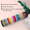 WILDREEDS 8Pcs Hair Ties for Thick Hair, Hair Tie Bracelet Ponytail Holders, Exceptionally Secure with Gentle Hold Hair Ties for Girls and Women Hair Accessories, Mixed Color 10