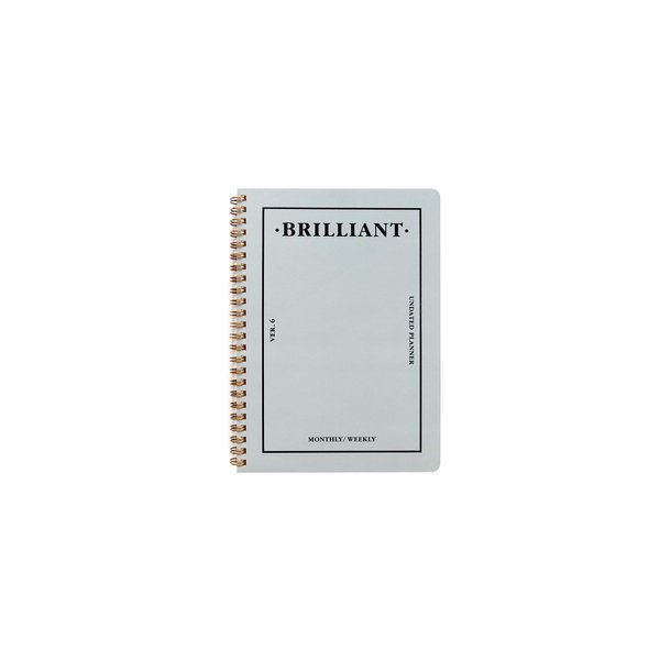 PAPERIAN Brilliant Monthly & Weekly Planner - Wirebound Undated Monthly &Weekly Planner Book Scheduler Diary (Grey Sky)