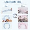 Ztomine Spa Headbands for Washing Face or Facial, Set of 2 Skincare Headbands, Terry Cloth Headband Face Wash Headband Combo Pack - Puffy Makeup Headbands for Face Washing, Mask(beige + turquoise)