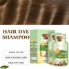 Bubble Hair Dye Shampoo,Natural Plant Hair Dye,Dyeing Foam Shampoo in a Variety of Colors,Plant Bubble Hair Dye Shampoo 20ml 10packs/Box (Dark Brown)