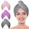 POPCHOSE Microfiber Hair Towel Wrap, Fast Drying Hair Turban, Soft Ultra Absorbent, No Frizz Hair Wrap Towels for Women Wet Hair, Curly, Longer, Thicker Hair