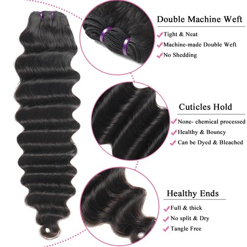 Salon Quality 16A Loose Deep Wave Bundles Human Hair 20 22 24in Raw Loose Wave Bundles 100% Unprocessed Real Human Hair Extensions Full And Thick Ends Brazilian Virgin Weave 3 Bundles Human Hair
