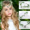 ROCTADA Fairy Flower Crown, Fairy Headpiece Renaissance Accessories, Handmade Wedding Bridal Baby Shower Party Decorations Including Earrings, bracelet
