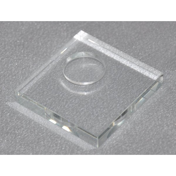 Eyelash Extensions Crystal Glass Adhesive Glue Pallet Stand with Glue Well