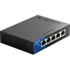 Linksys SE3005: 5-Port Gigabit Ethernet Unmanaged Switch, Computer Network, Auto-Sensing Ports Maximize Data Flow for up to 1,000 Mbps (Black, Blue)