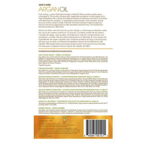 One 'n Only Argan Oil Fast 10 Permanent Hair Color Kit 1N Natural Very Black, Gray Hair Coverage in 10 Minutes, Helps Maintain Natural Moisture Balance, Advanced Micro-Pigments for Natural Tones