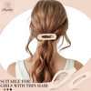 obeoby 8 PCS Flat Hair Clips, Neutral Color Flat Claw Clips 2 Styles Hair Claws for Women Girls Thin Hair