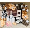 Cow Print Number Balloon Birthday Decorations, 40 inch Number balloon 0-9(Zero-Nine), Cow Balloon for Farm Birthday Party Supplies, Cow Themed birthday party Decorations (Number 6)