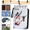Soccer Card Binder, World Cup Card Binder 4 Pocket with 50 Removable Sleeves Fits 400 Sport Cards, 3 Ring Card Holder Binder with Zipper, Collector Storage Album