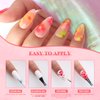 Arousar Nail Blooming Gel, 2PCS 8ml Clear Blooming Gel Polish UV LED Soak Off Nail Art Gel with Nail Brush for Spreading Effect, Marble, Floral Print and Watercolor Designs