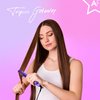 Almost Famous Tropico Getaway 0.5 inches Mini Tourmaline & Ceramic Hair Straightener Flat Iron with Stunning Travel Bag with Set Temperature, All Hairstyles (Hawaii Luau)