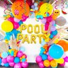 Summer Pool Beach Hanging Swirls 15 Pack Foil Ceiling Hanging Swirls Pool Party Balloons Swimming Pool Party Favors Beach Party Banner Beach Party Balloons