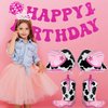 Disco Cowgirl Birthday Party Decorations Cowgirl Happy Birthday Banner Cowgirl Theme Party Decor for Women Girls Party Decor Supplies