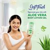 Yuthika Body Lotion Gel Aloe Vera Smooth Care 100ml Pack of 1, Soft Touch Gel Body Lotion for Summer, Winter, Light Moisture for Face and All Skin Types, Aloe Vera Body Lotion