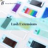 Green Lash Extension Volume Eyelashes Extensions 0.05 CC 15-20mm Lash Tray Individual lash Extensions Classic Lash Extensions Soft Matte Black Single Lashes for Professional Salon Use