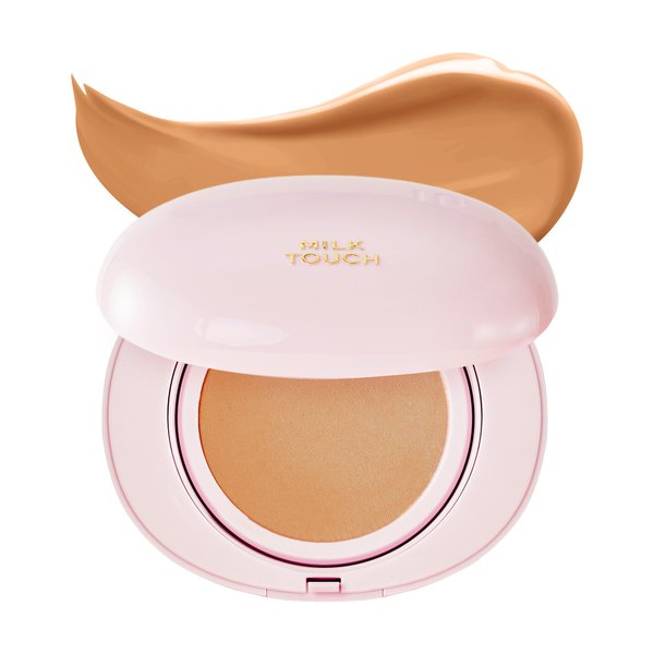 milktouch Milky Glow Cushion Foundation for REAL Glass Skin - NO Oxidation, Radiant Finish, Long-Lasting, Non-Creasing - Glutathione & Vitamin Complex Hydrating Skincare Benefits (29C Walnut)