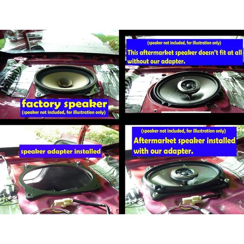 Rear Deck Speaker Adapter Spacer Rings Fits 2002-2011 Camry & 2003-2013 Corolla 6x9" - SAK008_69-1 Pair