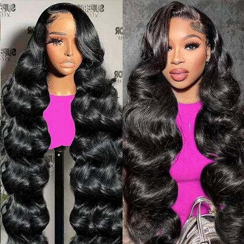 DONXUE 13x6 Body Wave Lace Front Wig Human Hair 28 Inch Lace Wigs Human Hair 250 Density HD Lace Front Wigs Human Hair Pre Plucked Human Hair Wig 13x6 Lace Front Wigs Human Hair Brazilian Wigs 285g