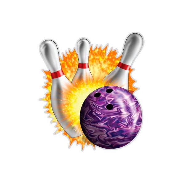 Bowling - 5" Vinyl Sticker - for Car Laptop I-Pad - Waterproof Decal