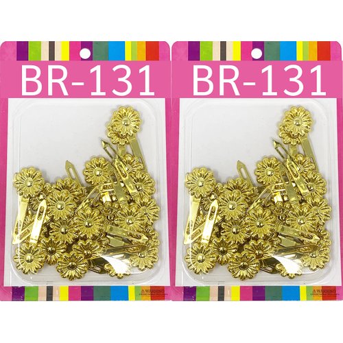 Crispy Collection Girls Self Hinge Plastic Bow Hair Barrettes (2 PACK, BR-125)