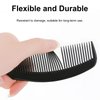 10-Pack Premium Black Carbon Fiber Hair Comb Set for Women and Men - Professional Fine and Wide Tooth Styling Combs for Teasing, Parting, and All Hair Types.