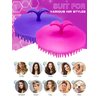 Kissfee Hair Scalp Massager Shampoo Brush Soft Scalp Scrubber for Dandruff, 2 Pack (Pink and Purple)