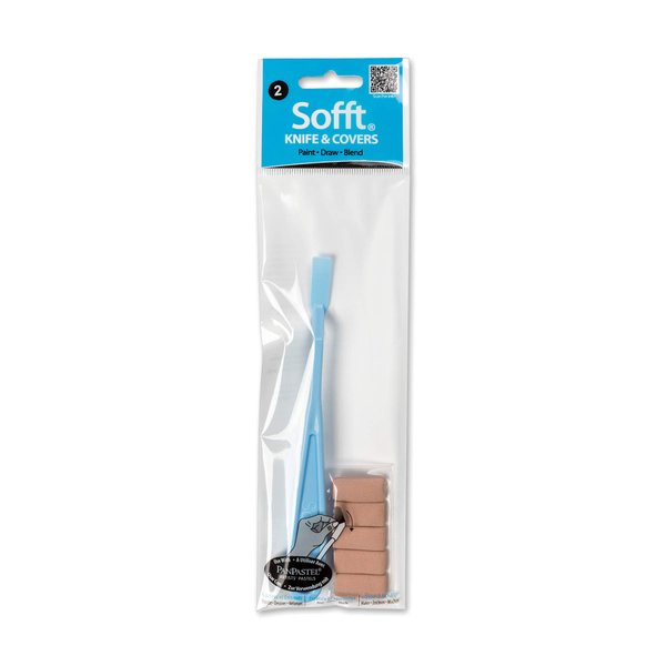 Sofft Tool 65002 No. 2 Flat Palette Knife & 5 Covers for PanPastel Artist Painting Pastels