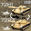 Army Tank, Military Main Battle Tank, 2 in 1 Tank Military Model Toy Kits, Inspired 72B3/72M1 Tank Brick Set, with 2 Soldier Minifigures, Gifts for Aged 6-12 Kids, Compatible with Lego, 770pcs
