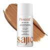 SAJIC Mineral Sunscreen SPF 50+ - 100ml Deep Tint Sunscreen, No White Residue For Skin Types - Protect from Sun damage, Aging - Hydrating, Non-Comedogenic, Cruelty-Free