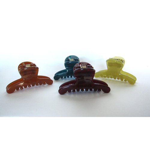 Generic Extra small mini acrylic hair claw clip for fine, thin hair (Primary color: Burgundy), 1 Count (Pack of 1)