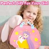 iGetooy 4-in-1 Dress Up Game Set Princess Fantasy Makeup, Pretty Pretty Princess Game, Girls Toy Kit with Diamond Painting & Princess Dress Up Set, DIY Paper Makeup Arts and Crafts for Kids 4-6