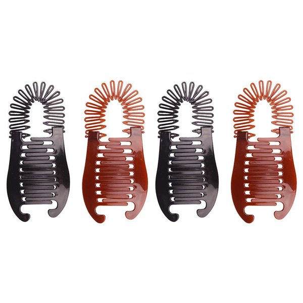 minkissy Banana Clip for Thick Curly Hair Ponytail Holder Plastic Hair Comb Clips Styling Tools Hair Accessories for Women Girls 4Pcs