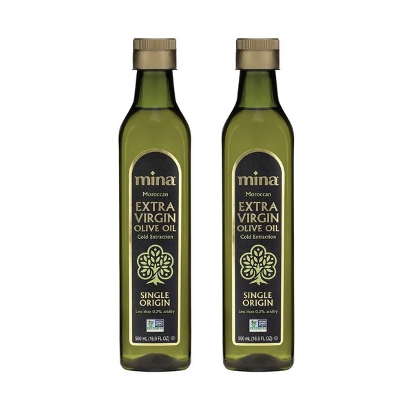 Mina Extra Virgin Olive Oil, Single Origin, Cold Extracted, Family Harvested, Healthy Moroccan Olive Oil High in Polyphenols – (16.9 Ounces)