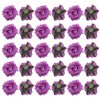MECCANIXITY 30 Pcs Rose Flower Hair Clips 4 Inch Flower Hair Pins Flower Brooch for Women Hair Accessories Light Purple