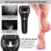 Electric Foot Callus Remover,Pedicure Tools for Feet Foot Care Kit,Callus Remover for Feet with 3Roller Heads,2Speed,Battery Display Pedicure Kit for Remove Cracked Heels Calluses&Hard Skin