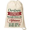 Personalized Christmas Sack, Drawstring Santa Sack with Name, Reusable Christmas Gift Wrap