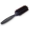 Natural Boar & Nylon Bristle Blow Drying Hair Brush -Semi Round, Professional Wooden Round Blowout Hairbrush for Styling Women&Men's Medium Wavy, Curly, Volume Hair