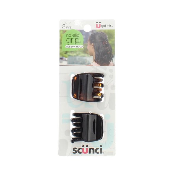 Scunci No-Slip Grip Jaw Clip 2 ea (Pack of 5)