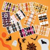 DANNEASY 24 Sheets Fall and Halloween Nail Polish Stickers Full Nail Wraps for Women Holiday Maple Leaf Nail Polish Strips Self Adhesive Fingernail Stickers with Nail File, Cuticle Stick